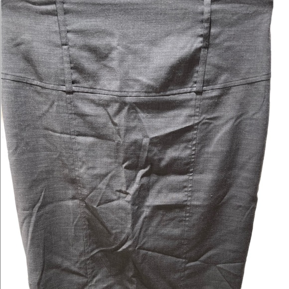 VERICA RAKOCEVIC GRAY PENCIL SKIRT WITH CUT OUT BACK SLIT - Picture 7 of 7